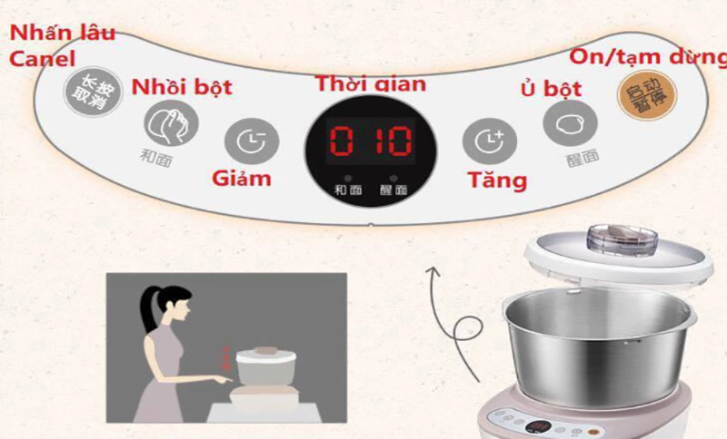 Máy trộn nhào và ủ bột Bear HMJ-A50B1 - Hàng chính hãng