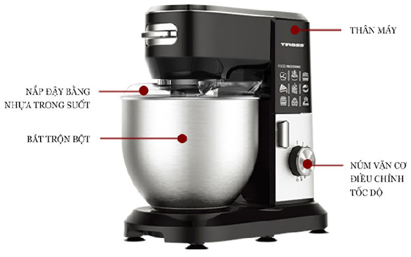 Máy trộn thực phẩm Tiross TS5401 - Hàng chính hãng