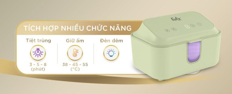 Máy ủ ấm và tiệt trùng khăn giấy ướt Warm 5 Fatzbaby FB7300MX - Hàng chính hãng