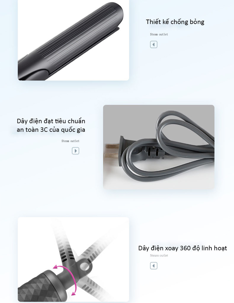 Máy uốn duỗi tóc 2 trong 1 K-SKIN KD3886A - Hàng chính hãng