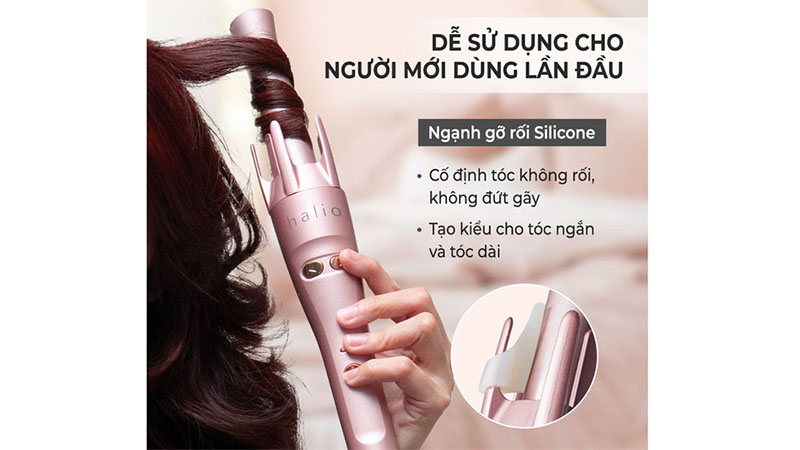 Máy uốn tóc tự xoay Halio Auto Rotating Hair Curler - Hàng chính hãng