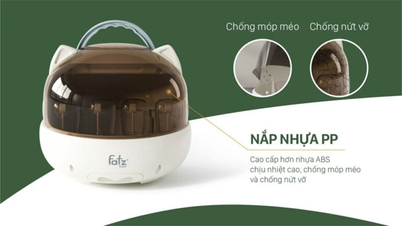 Máy úp bình sữa tiệt trùng, sấy khô và bảo quản Tidy 1 Fatzbaby FB4268WM - Hàng chính hãng