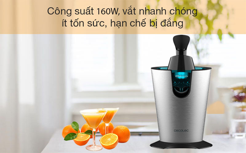Máy vắt cam Cecotec Zitrus 160 Vita Inox - Hàng chính hãng