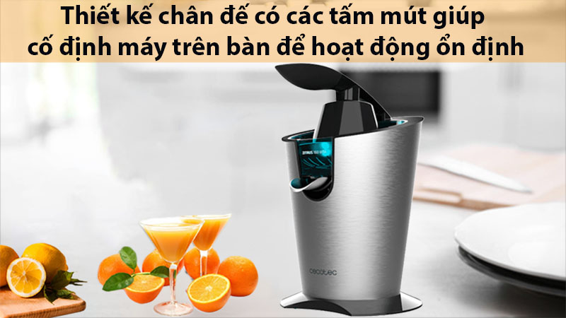Máy vắt cam Cecotec Zitrus 160 Vita Inox - Hàng chính hãng