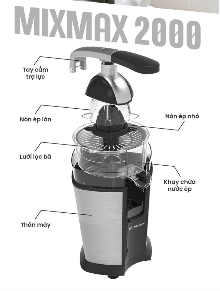 Máy ép cam công nghiệp Mixmax 2000 - Hàng chính hãng