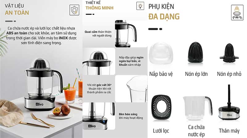 Máy vắt cam Olivo CJ12 - Hàng chính hãng