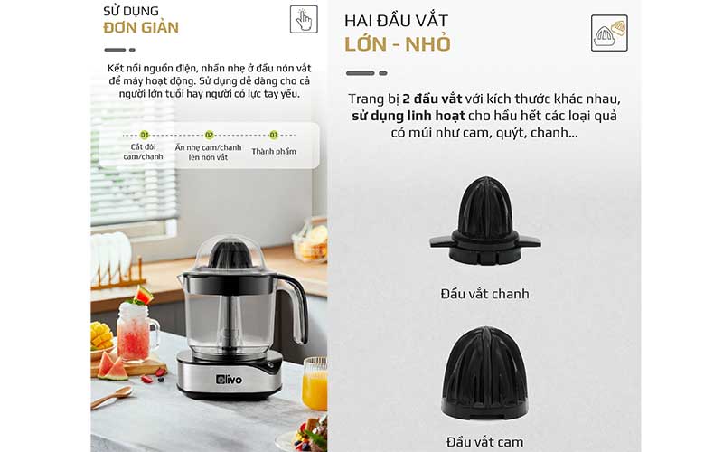 Máy vắt cam Olivo CJ12 - Hàng chính hãng