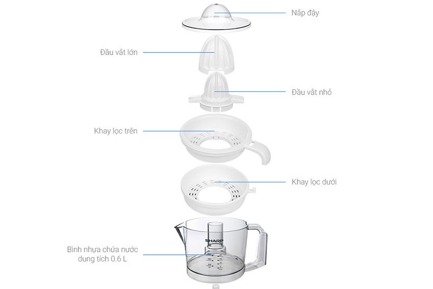 Máy vắt cam Sharp EJ-J256-WH - Hàng chính hãng