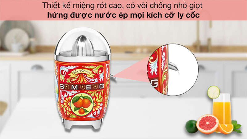 Máy vắt cam Smeg D&G CJF01DGEU - Hàng chính hãng