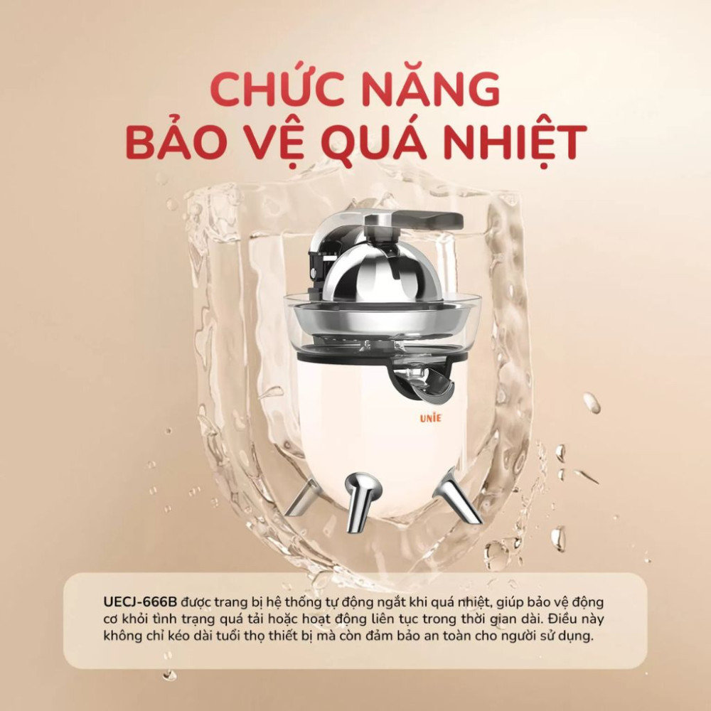 Máy vắt cam điện tự động Unie UECJ-666R/B - Hàng chính hãng
