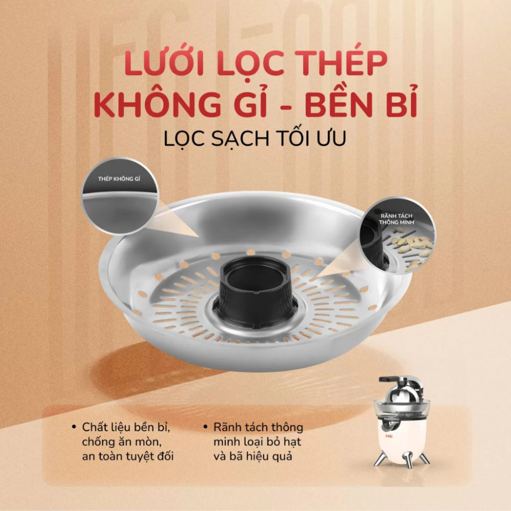 Máy vắt cam điện tự động Unie UECJ-666R/B - Hàng chính hãng