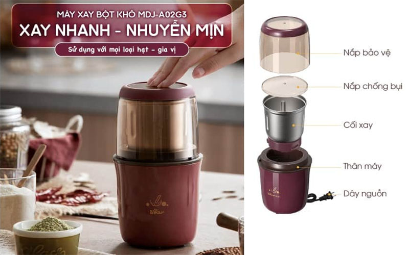Máy xay bột khô Bear MDJ-A02G3