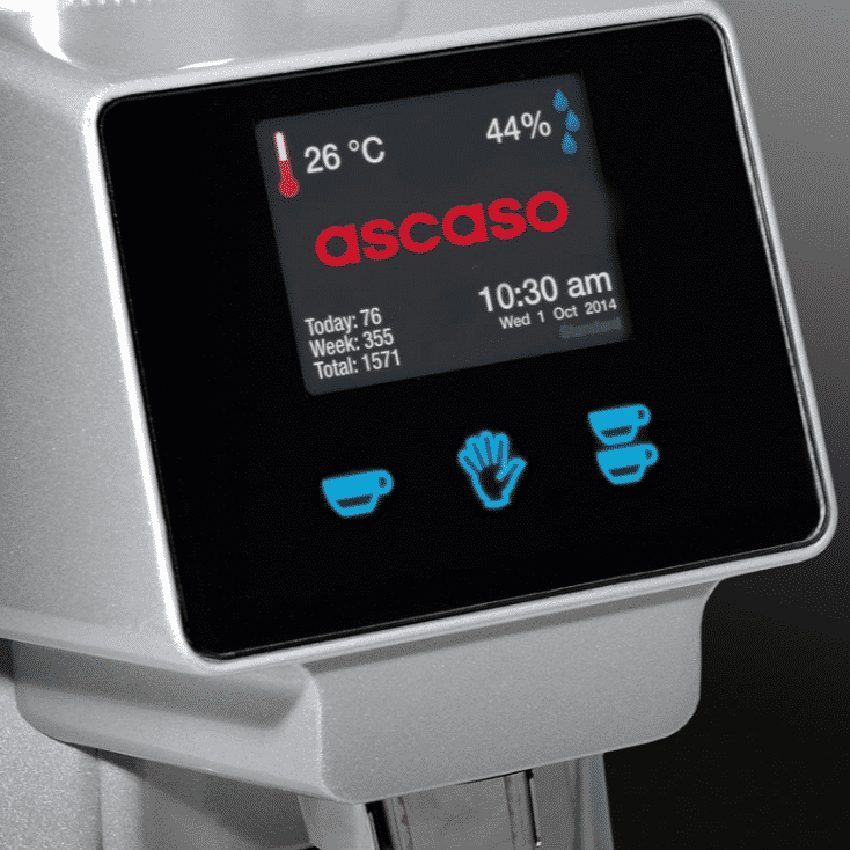 Màn hình điện tử cảm ứng của máy xay cà phê Ascaso MOLF 8