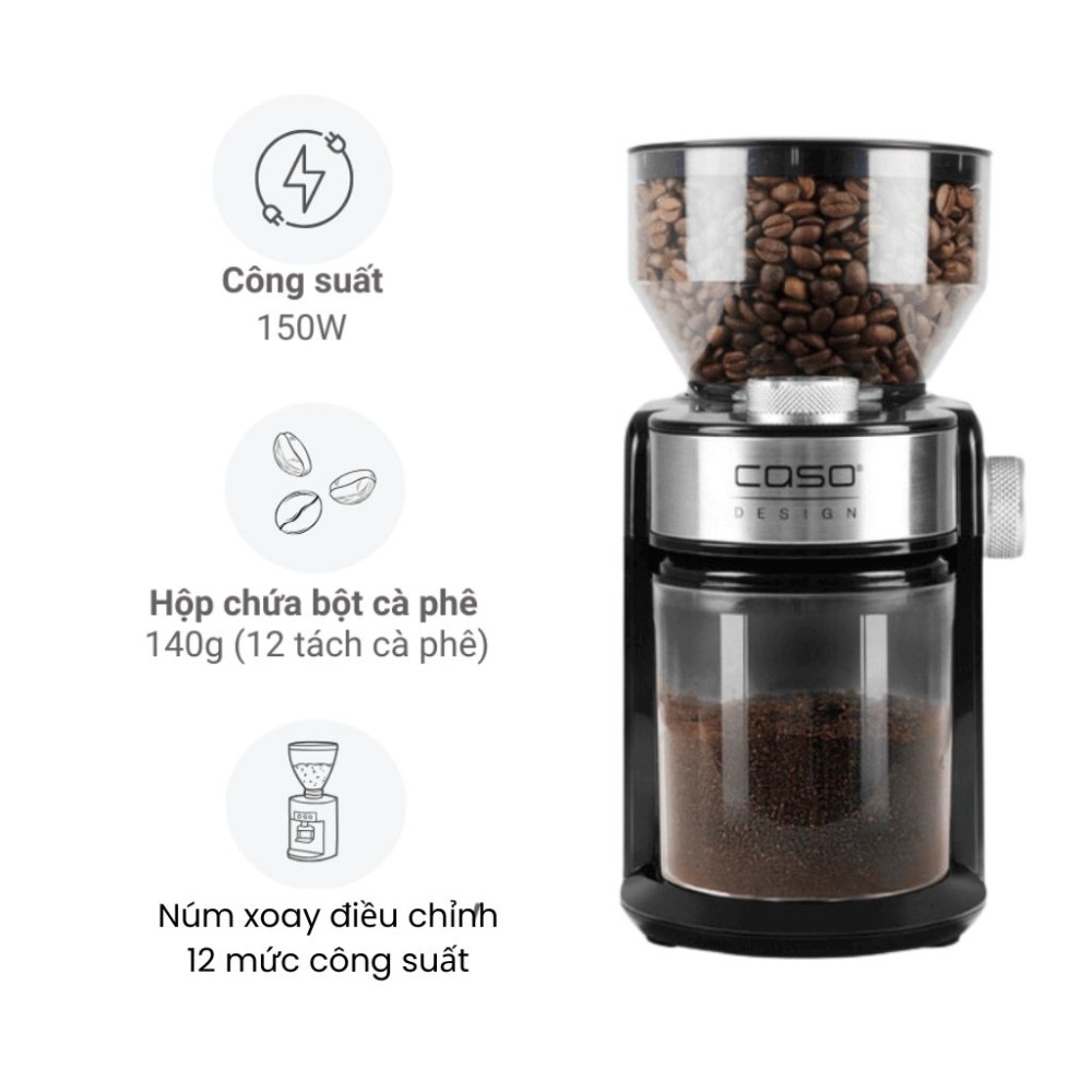 Máy xay cafe tự động Caso Barista Crema - Hàng chính hãng