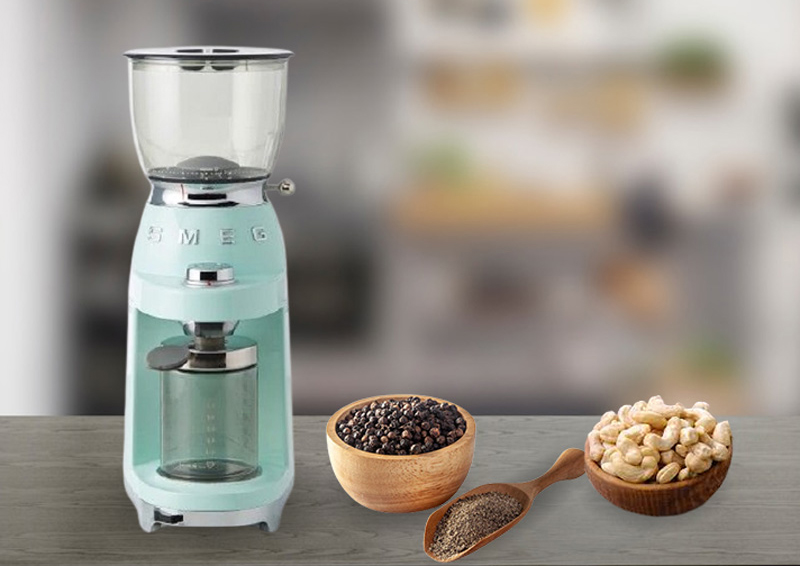 Máy xay cà phê Smeg CGF01PGEU - Hàng chính hãng