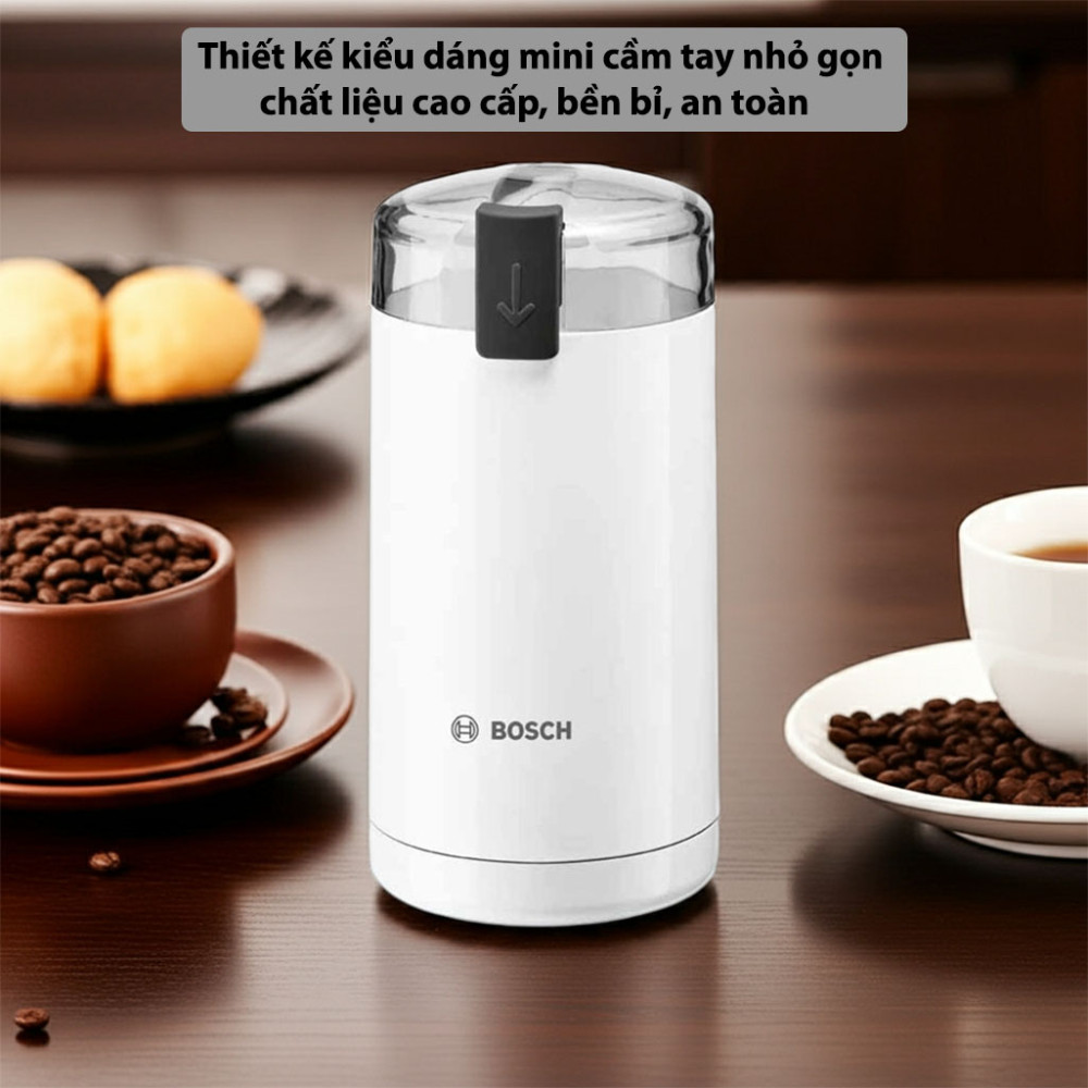 Máy xay cà phê mini cầm tay Bosch TSM6A011W - Hàng chính hãng