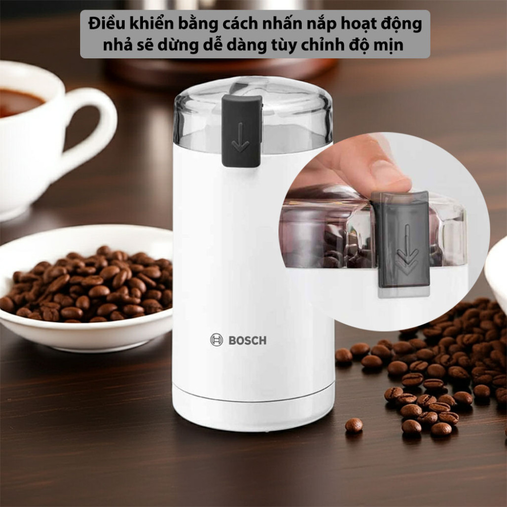 Máy xay cà phê mini cầm tay Bosch TSM6A011W - Hàng chính hãng