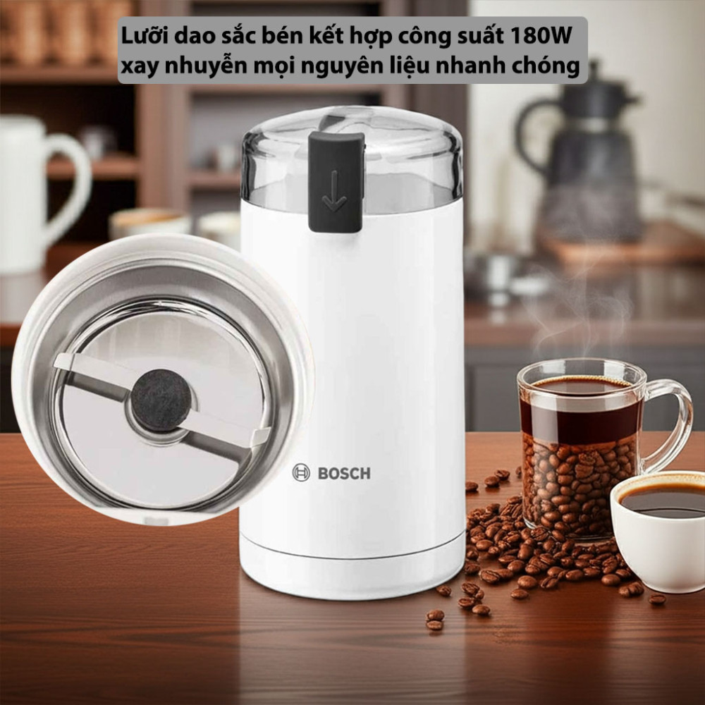 Máy xay cà phê mini cầm tay Bosch TSM6A011W - Hàng chính hãng