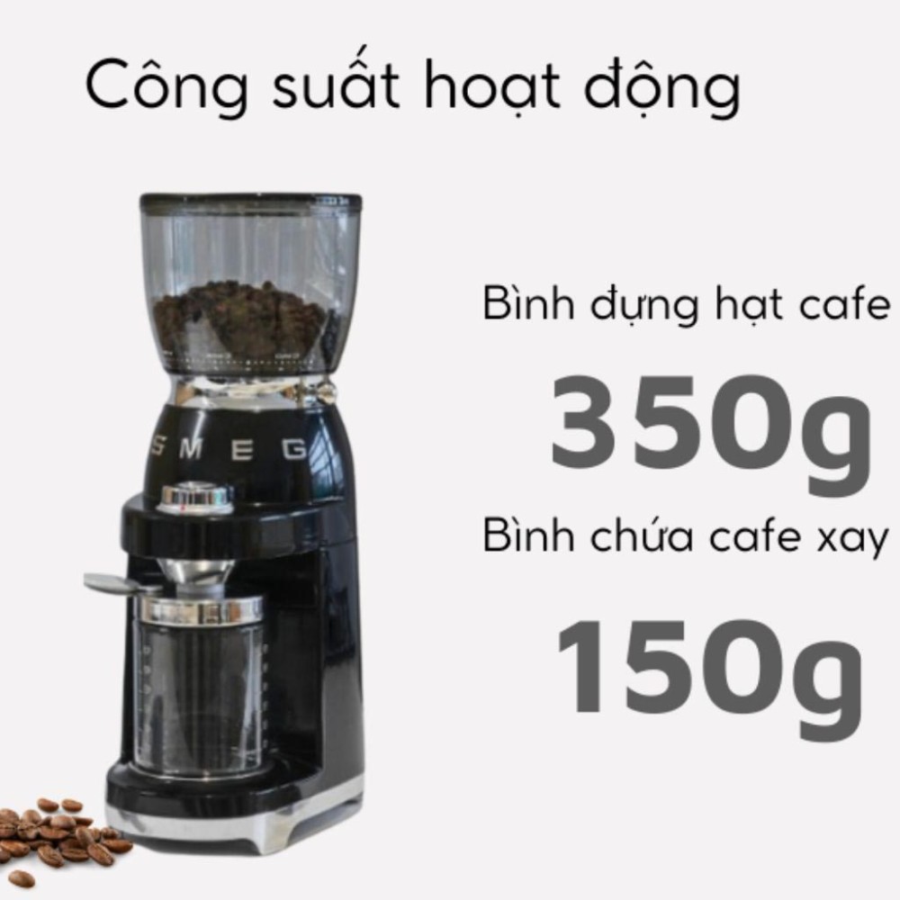Máy xay cafe tự động Smeg CGF11 - Hàng chính hãng