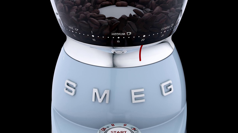 Máy xay cafe Smeg CGF01WHEU - Hàng chính hãng
