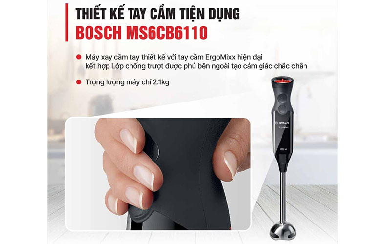 Máy xay cầm tay Bosch MS6CB6110 - Hàng chính hãng