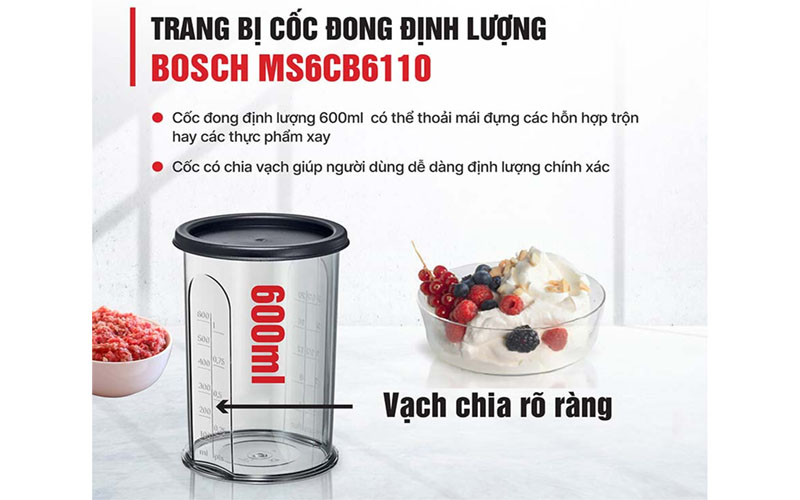 Máy xay cầm tay Bosch MS6CB6110 - Hàng chính hãng
