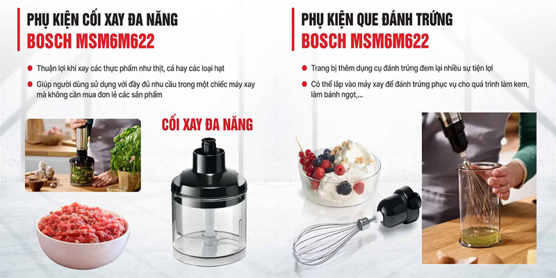 Máy xay cầm tay Bosch MSM6M622 - Hàng chính hãng