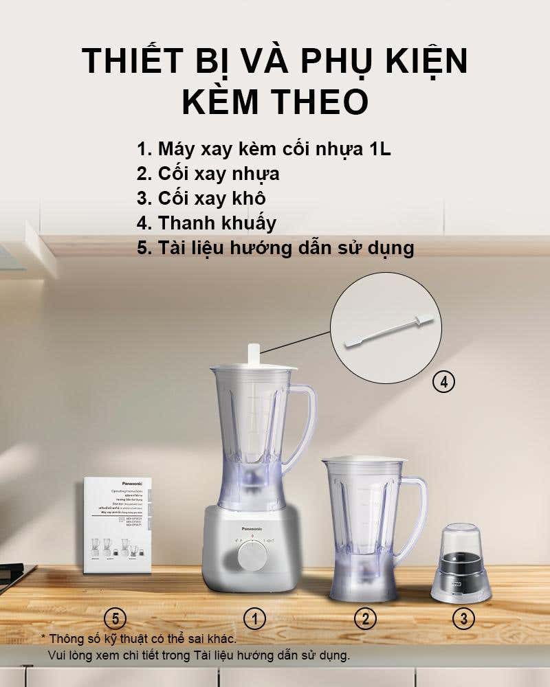 Máy xay sinh tố đa năng Panasonic MX-EP3171KRA - Hàng chính hãng