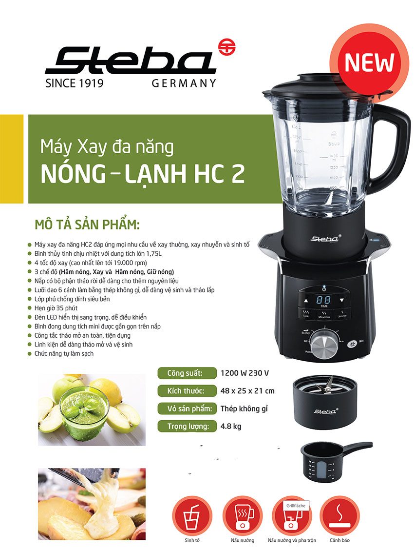 Máy xay đa năng Steba HC2 - Hàng chính hãng