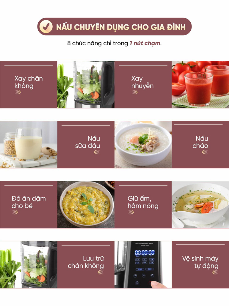 Máy xay đa năng chân không Kuchenzimmer 002769 - Hàng chính hãng