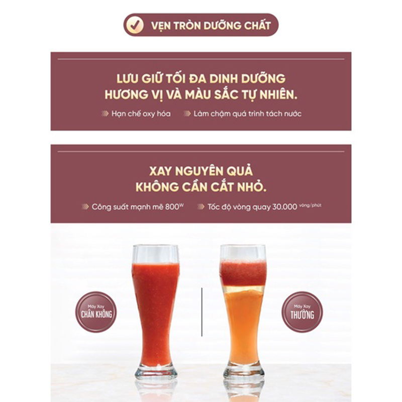 Máy xay đa năng chân không Kuchenzimmer 002769 - Hàng chính hãng