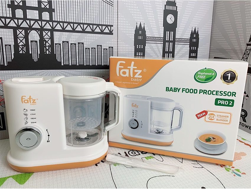 Máy xay hấp đa năng 2 in 1 FatzBaby PRO 2-FB9619SL - Hàng chính hãng