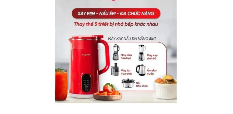 Máy xay nấu đa năng 9 in 1 Lazychef LC-02SH - Hàng chính hãng