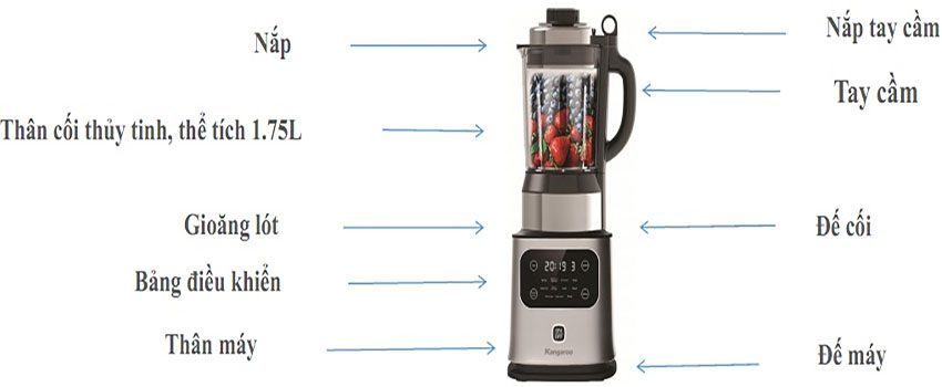 Máy xay nấu đa năng Kangaroo KG175HB1 - Hàng chính hãng