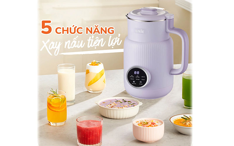 5 chức năng xay nấu của Máy làm sữa hạt Unie UMB08