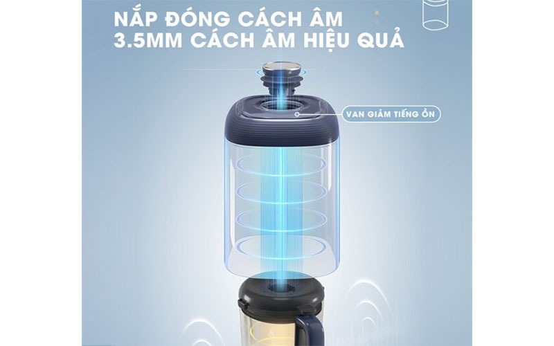 Máy xay nấu sữa hạt đa năng cách âm Bear PBJ-B06S2 - Hàng chính hãng