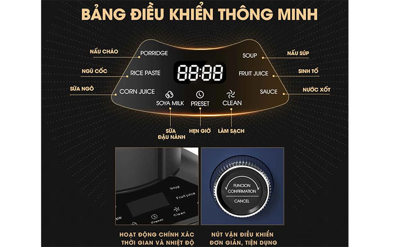 Máy xay nấu sữa hạt đa năng cách âm Bear PBJ-B06S2 - Hàng chính hãng