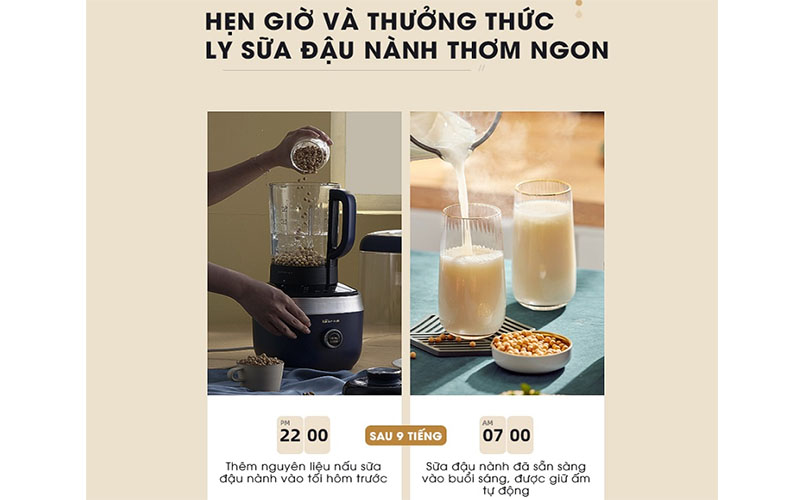 Máy xay nấu sữa hạt đa năng cách âm Bear PBJ-B06S2 - Hàng chính hãng