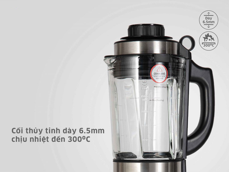 Cối làm bằng thủy tinh Borosilicate dày 6.5mm chịu lực - chịu nhiệt đến 300 độ C 