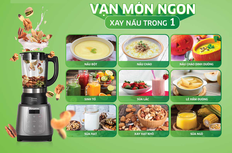 12 chế độ cài đặt sẵn trên máy giúp bạn, chỉ với 1 nút nhấn bạn có ngay món ăn yêu thích