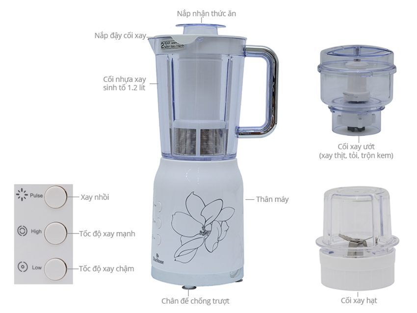 Máy xay sinh tố Bluestone BLB-5335W - Hàng chính hãng