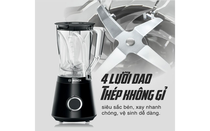 Chất liệu lưỡi dao của Máy xay sinh tố Bosch MMB6141B
