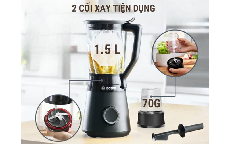 Máy xay sinh tố Bosch MMB6176B - Hàng chính hãng