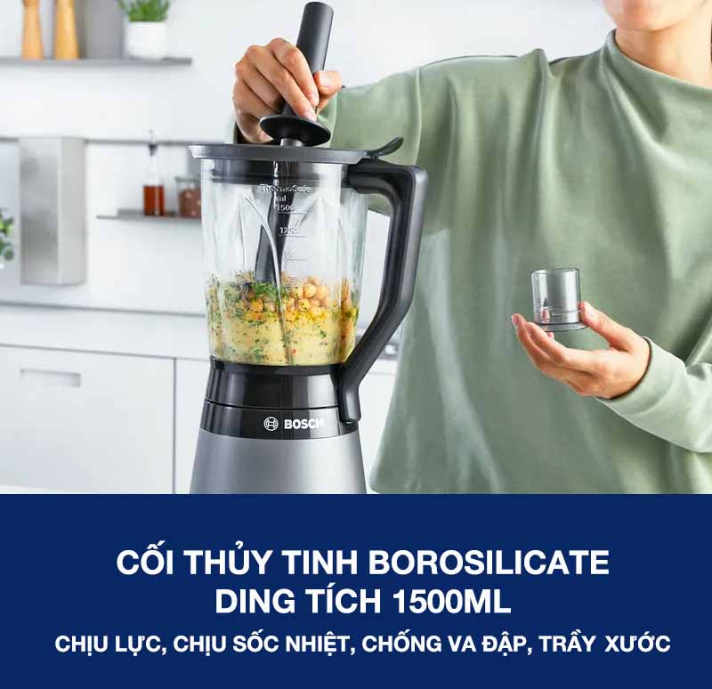 Máy xay sinh tố Bosch MMB6177S - Hàng chính hãng