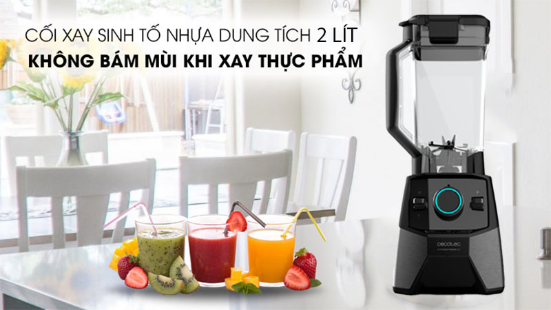 Máy xay sinh tố Cecotec Power Black Titanium 2000 Pro - Hàng chính hãng