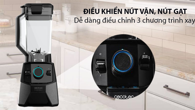 Máy xay sinh tố Cecotec Power Black Titanium 2000 Pro - Hàng chính hãng