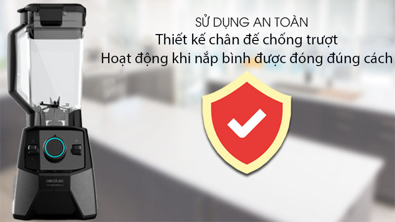 Máy xay sinh tố Cecotec Power Black Titanium 2000 Pro - Hàng chính hãng