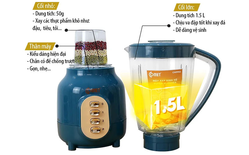 Máy xay sinh tố Comet CM9952 - Hàng chính hãng