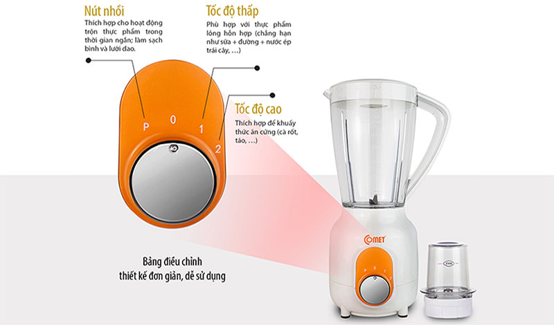 Máy xay sinh tố Comet CM9955 - Hàng chính hãng