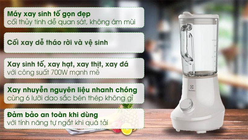 Máy xay sinh tố Electrolux E6TB1-80CW - Hàng chính hãng